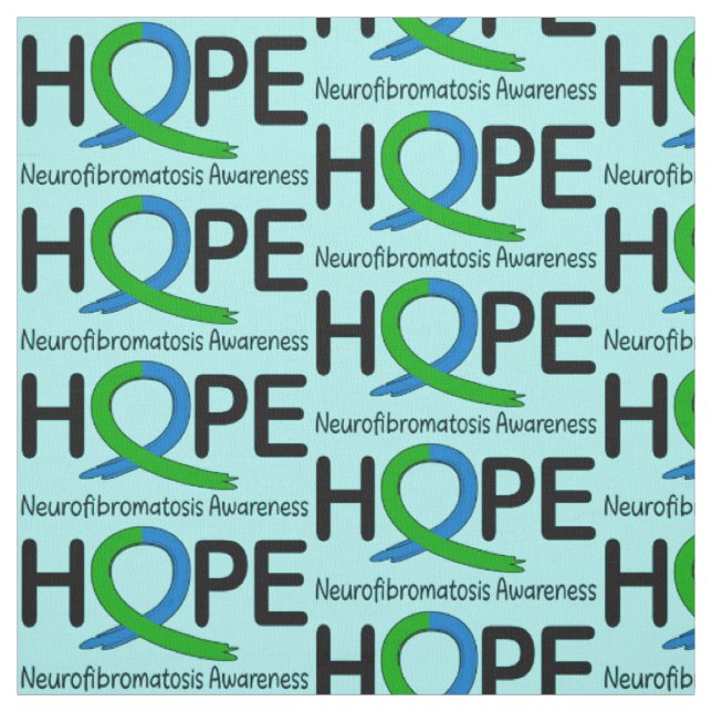 Neurofibromatose Bewusstseinsband der Hoffnung Stoff (Muster)