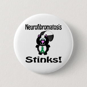 Neurofibromatose stinks Skunk Awareness Design Button