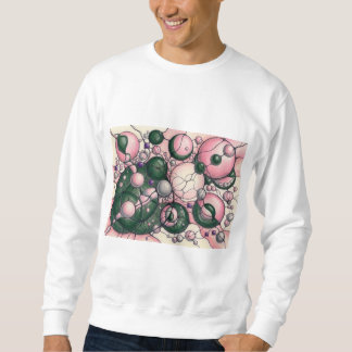 Neurografik-Kunst-Sweatshirt Rosa Grün Abstrakt Sp Sweatshirt