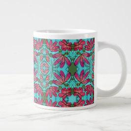 NEUROGRAFISCHE FRÜHSTÜCKSBLUMEN WASSERFARBEN Jumbo-Tasse