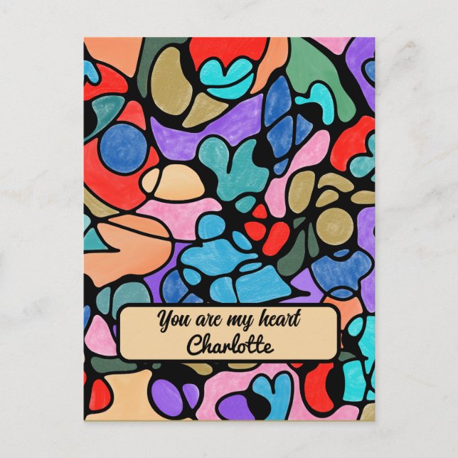 NEUROGRAPHISCHE DIGITALE WASSERFARBEN POSTKARTE (Vorderseite)