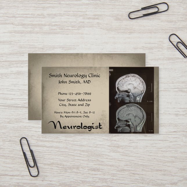 Neurologe-Visitenkarte Visitenkarte (Vorderseite/Rückseite Beispiel)