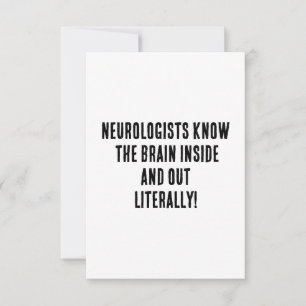 Neurologen kennen das Gehirn innen und außen Dankeskarte
