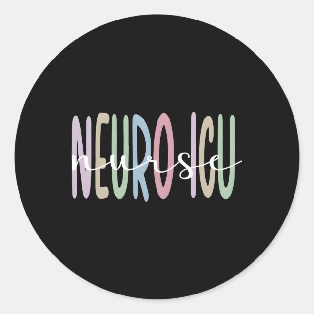 Neurologie Intensiv C Runder Aufkleber (Vorderseite)