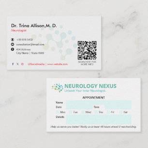 Neurologie Klinik   Saubere Ernennung Visitenkarte