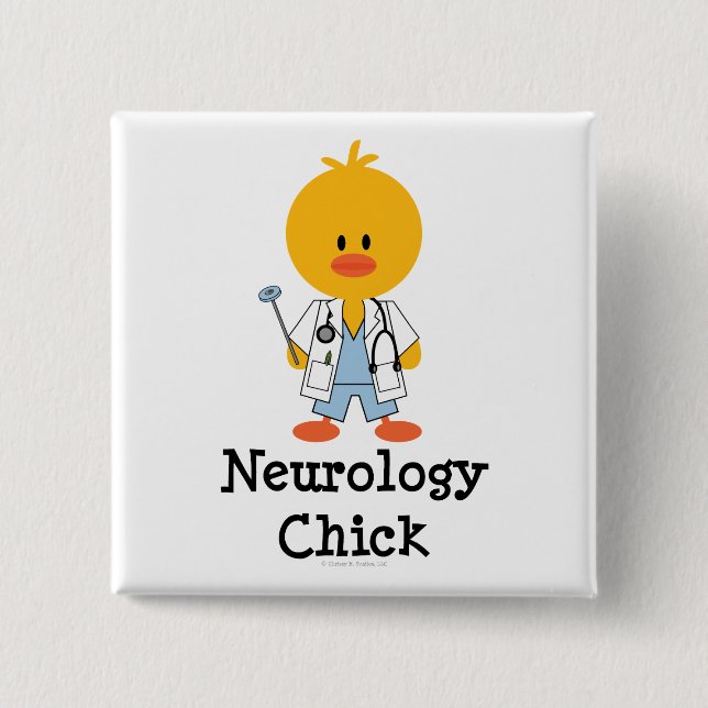 Neurologie-Küken-Knopf Button (Vorderseite)