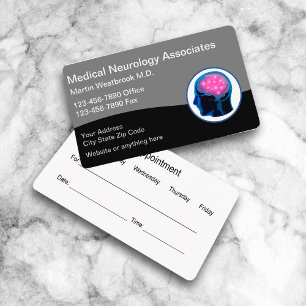 Neurologie Neurologe Ernennung Business Cards Visitenkarte