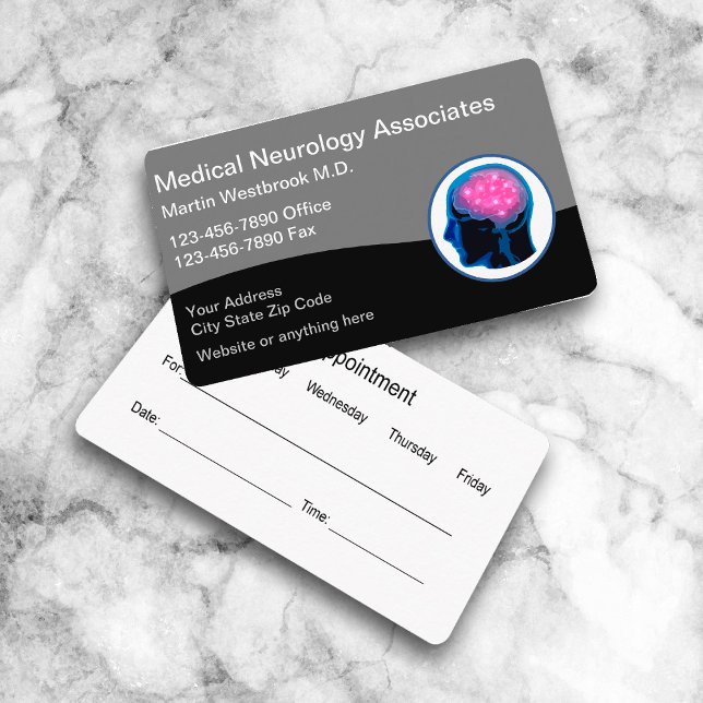 Neurologie Neurologe Ernennung Business Cards Visitenkarte (Von Creator hochgeladen)