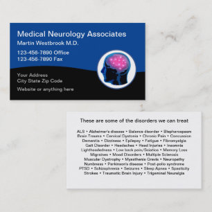 Neurologie Neurologist Business Cards Visitenkarte