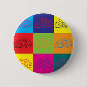 Neurologie-Pop-Kunst Button