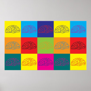 Neurologie-Pop-Kunst Poster