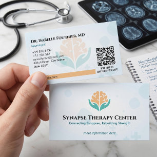 Neurologie-Therapie-Geschäft Minimalistisch Weiß Visitenkarte