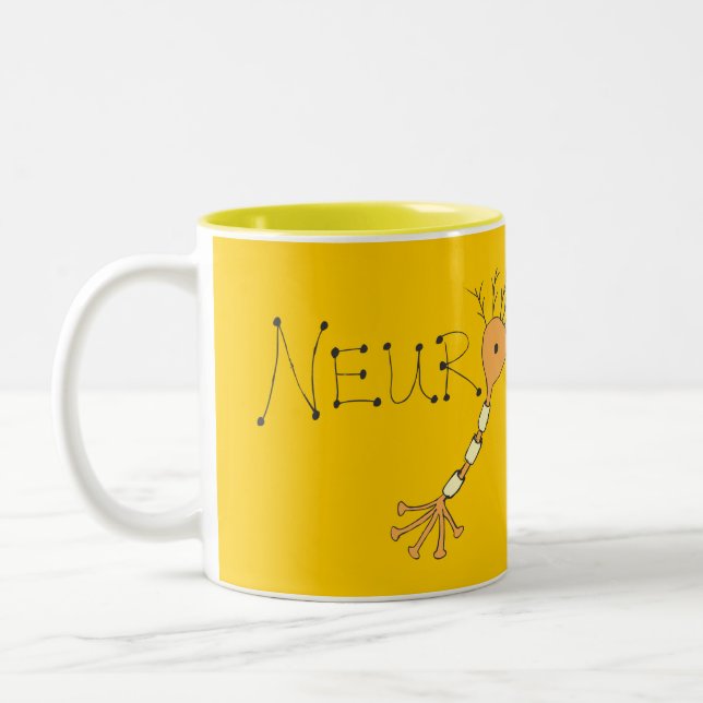 Neurologie Zweifarbige Tasse (Links)
