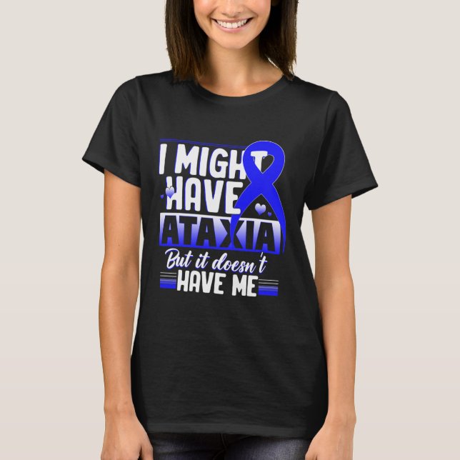Neurologisches Zeichen Hemiataxia Blaues Band Neur T-Shirt (Vorderseite)