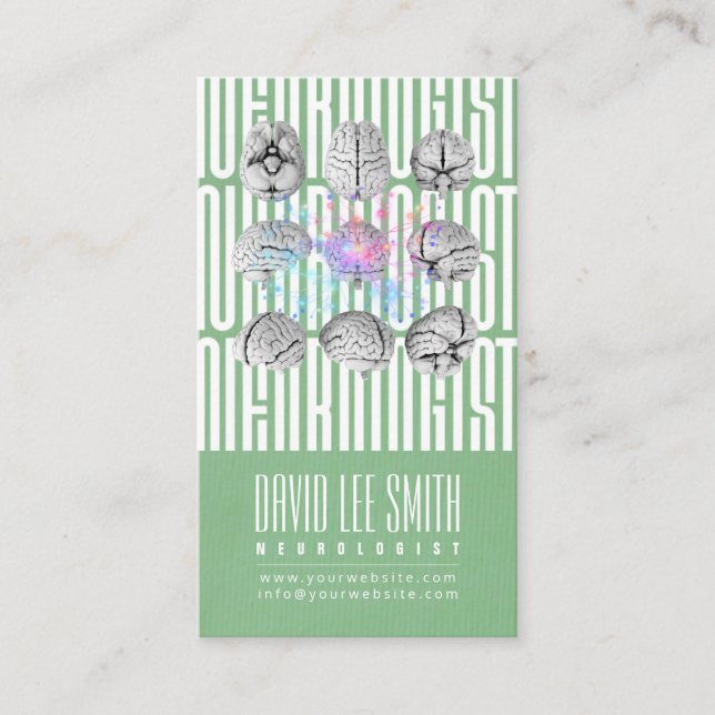 Neurologue Tipographyc carte de visite (Devant)