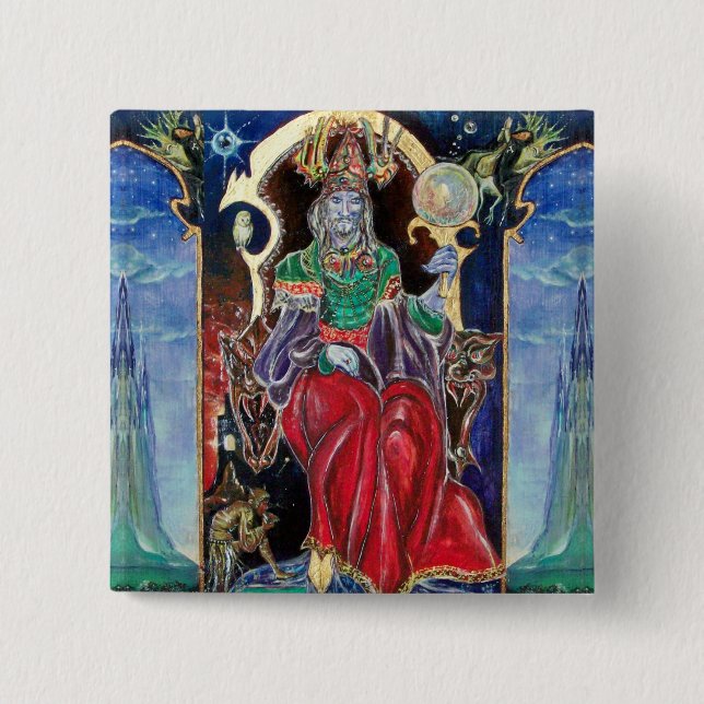 NEUROMANCER, blau rot Button (Vorderseite)