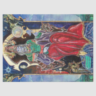 NEUROMANCER Magician King, Fantasy Red Blue Seidenpapier