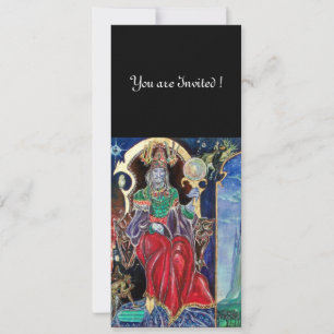 NEUROMANCER, rot-blau, weiß, schwarz Einladung