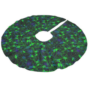 Neuron City Tree Skirt Leinenimitat Weihnachtsbaumdecke