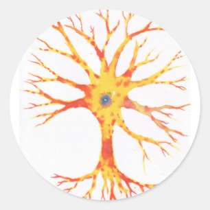 Neuron Runder Aufkleber
