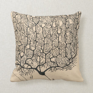 Neuron Zeichnend von Santiago Ramón Y Cajal Kissen