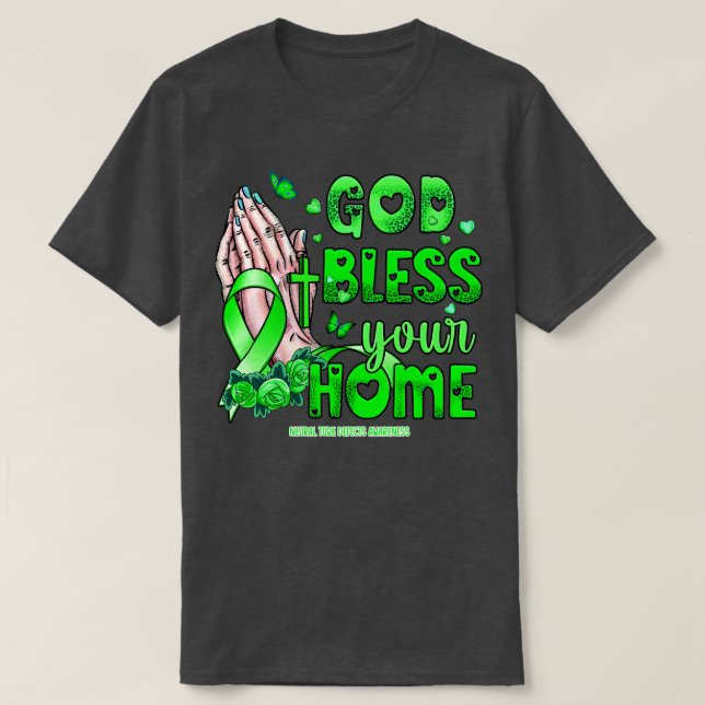 Neuronale Tube Defekte Bewusstsein Gott segne Hoff T-Shirt (Design vorne)