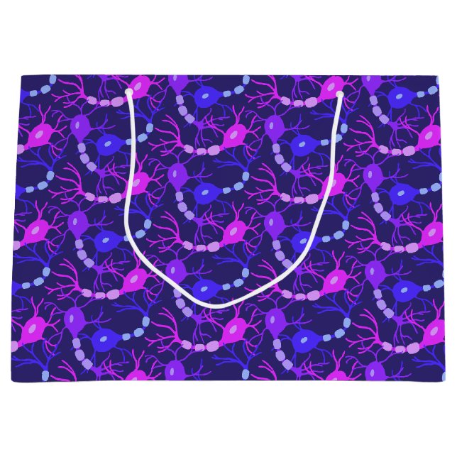 Neuronen-Neon-Lila Große Geschenktüte (Vorderseite)