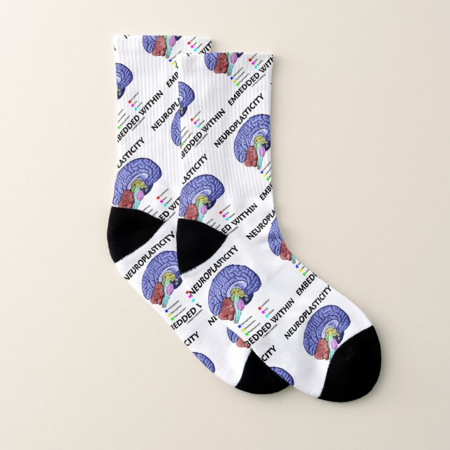Neuroplastizität eingebettet in die Gehirnanatomie Socken (Paar)