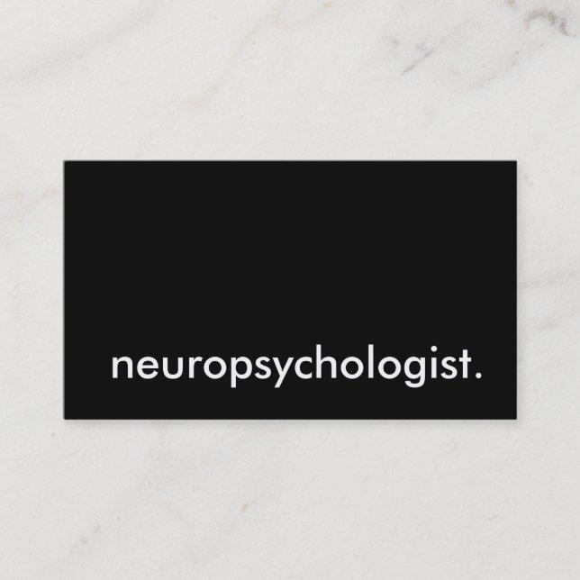 Neuropsychologin. Visitenkarte (Vorderseite)