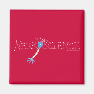 Neuroscience Magnet - weiß auf rot