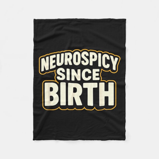 Neuroscy Since Birth – Funny Adhd Autism Neurodive Fleecedecke (Vorderseite)