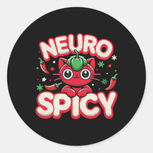 Neurospicisches Shirt - Neurodiformes Adjud Autism Runder Aufkleber