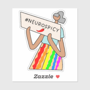 #Neurospicy - autocollant neurodivergent et épicé