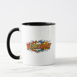 Neurospicy Lustiger Retro-Comic ADHD Autismus Kaff Tasse