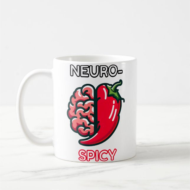 Neurospicy Neurodivergence Funny Adhd Autism Humor Kaffeetasse (Links)