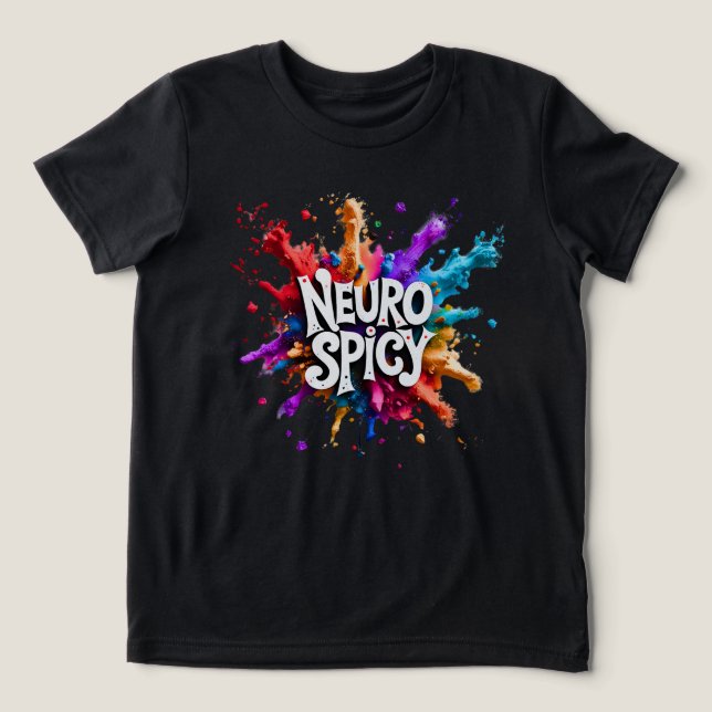 NEUROSPICY neurodiversity autism adhd dyslexia Tri-Blend Shirt (Design Vorderseite)