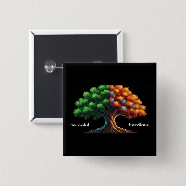 Neurotypical vs. Neurodiverse Button (Vorne & Hinten)
