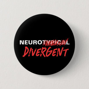 Neurotypisch Scratch Divergent Neurovielfalt Button