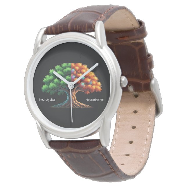 Neurotypisch vs. Neurodivers Armbanduhr (Schrägansicht)