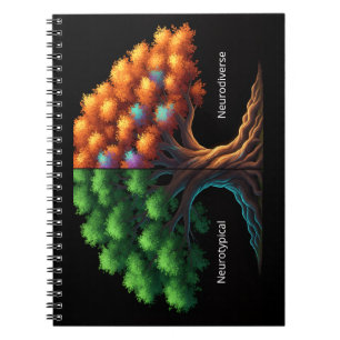 Neurotypisch vs. Neurodivers Notizblock
