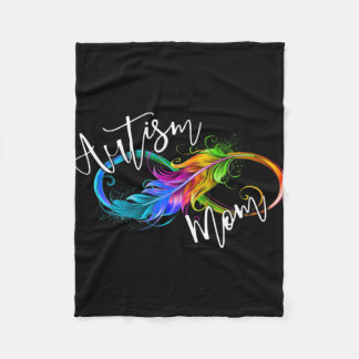 Neuroversity Symbol Rainbow Infinity Autismus Mama Fleecedecke