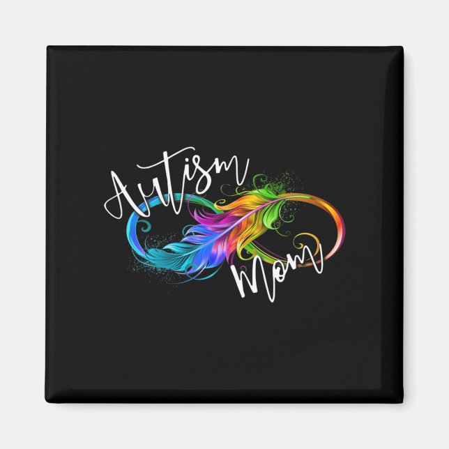 Neuroversity Symbol Rainbow Infinity Autismus Mama Magnet (Vorne)