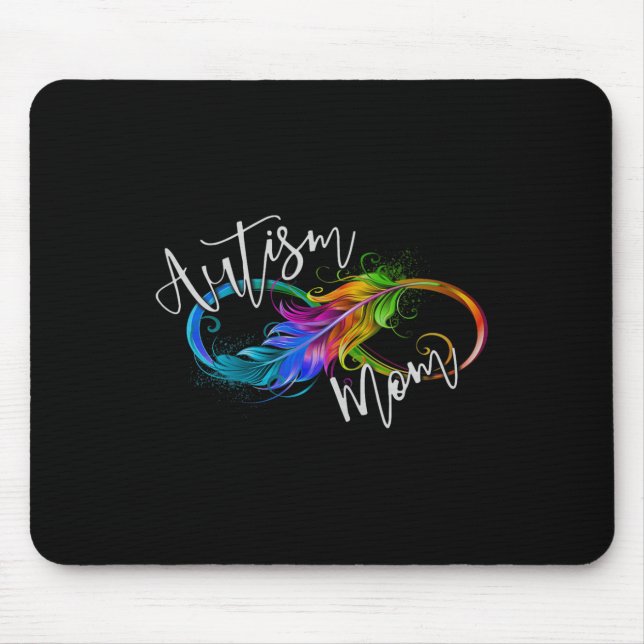 Neuroversity Symbol Rainbow Infinity Autismus Mama Mousepad (Vorne)
