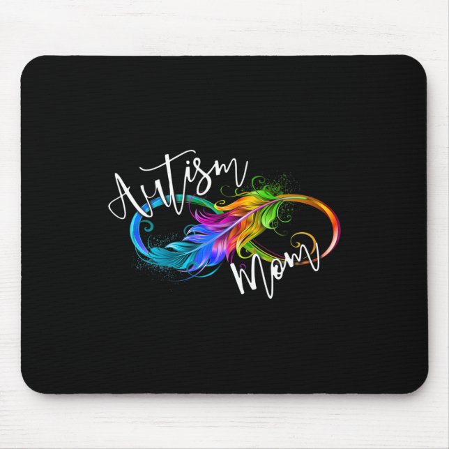 Neuroversity Symbol Rainbow Infinity Autismus Mama Mousepad (Vorne)