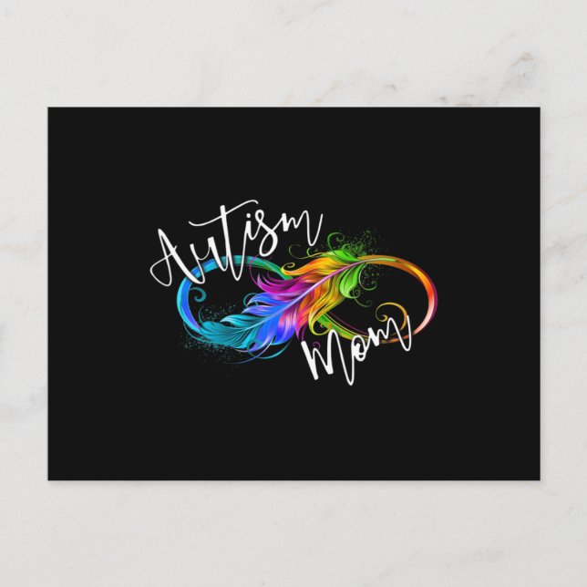 Neuroversity Symbol Rainbow Infinity Autismus Mama Postkarte (Vorderseite)