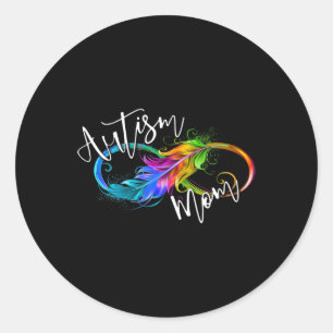 Neuroversity Symbol Rainbow Infinity Autismus Mama Runder Aufkleber
