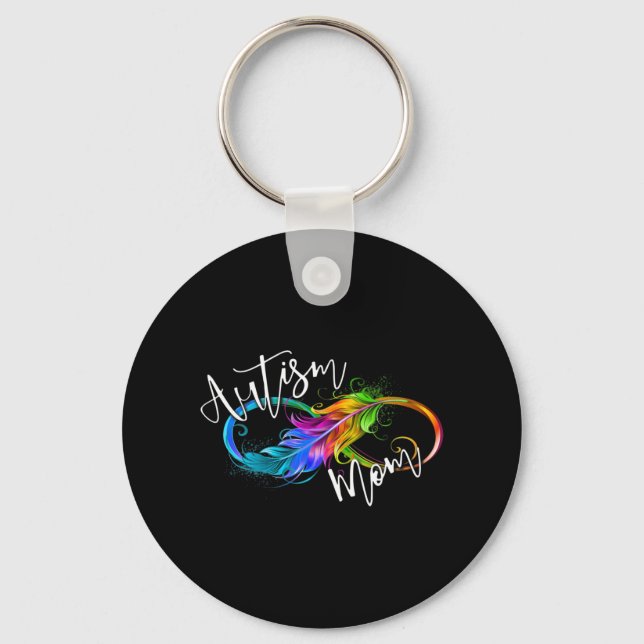 Neuroversity Symbol Rainbow Infinity Autismus Mama Schlüsselanhänger (Vorderseite)