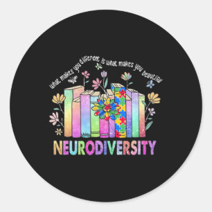 Neurovielfalt Anderes ist wunderschönes Wissen um  Runder Aufkleber