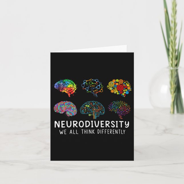 Neurovielfalt, die wir alle anders denken, Gehirn  Karte (Vorderseite)