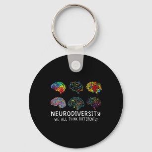 Neurovielfalt, die wir alle anders denken, Gehirn Schlüsselanhänger